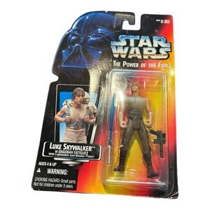 Star Wars Luke Skywalker‎ Dagobah Fatigues 1995 Kenner Power of the Force MOC